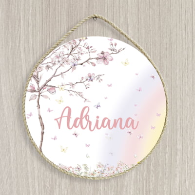 Porta Maternidade Personalizado Infantil Menina Floral Arco-Íris