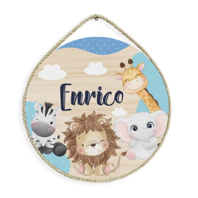 Porta Maternidade Personalizado Infantil Safari Baby - PM467