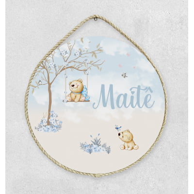 Porta Maternidade Personalizado Infantil Safári Bosque Menina