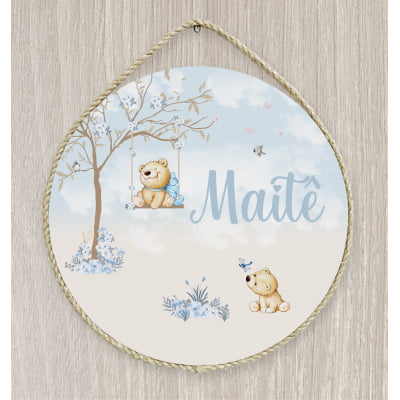 Porta Maternidade Personalizado Infantil Safári Bosque Menina