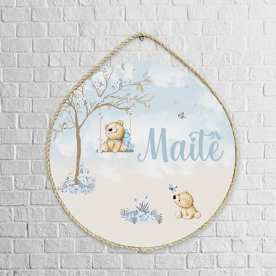 Porta Maternidade Personalizado Infantil Safári Bosque Menina