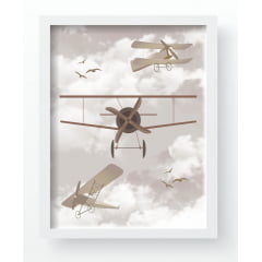 Quadro Decorativo Infantil de parede Aviões QD32