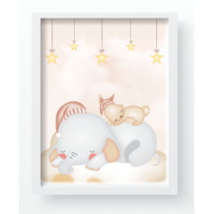 Quadro Decorativo Infantil Baby Elefantinho Arco iris Nuvens Papel de parede  infantil, Enxovais para Bebê, Kits Berço, Kit Cama, faixa decorativa, régua do crescimento, quadros decorativos infantil.