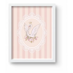 Quadro Decorativo Infantil Bailarina Rosa - QD27 Papel de parede  infantil, Enxovais para Bebê, Kits Berço, Kit Cama, faixa decorativa, régua do crescimento, quadros decorativos infantil.