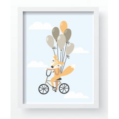 Quadro Decorativo Infantil Safari Animais Baloeiros 