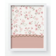 Quadro Decorativo Infantil Floral Balões Rosa Menina -QD56 Papel de parede  infantil, Enxovais para Bebê, Kits Berço, Kit Cama, faixa decorativa, régua do crescimento, quadros decorativos infantil.