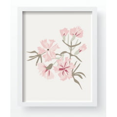 Quadro Decorativo Infantil Floral Balões Rosa Menina -QD56 Papel de parede  infantil, Enxovais para Bebê, Kits Berço, Kit Cama, faixa decorativa, régua do crescimento, quadros decorativos infantil.