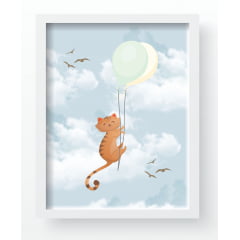 Quadro Decorativo Infantil de parede Safari com Aviões