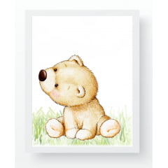 Quadro Decorativo Infantil Ursinho Safari 