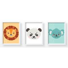 Quadro Decorativo Infantil de parede Safari Feliz