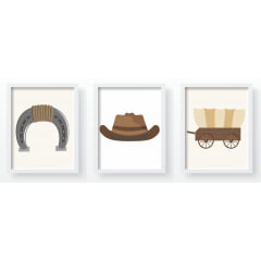 Quadro Decorativo Infantil Cowboy Cavalo Fazendinha  Papel de parede  infantil, Enxovais para Bebê, Kits Berço, Kit Cama, faixa decorativa, régua do crescimento, quadros decorativos infantil.