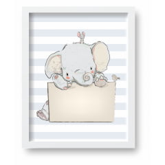 Quadro Decorativo Infantil de parede Elefantinhos Baloeiros