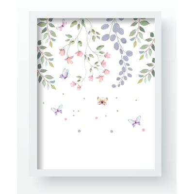 Quadro Decorativo Infantil Floral QD500