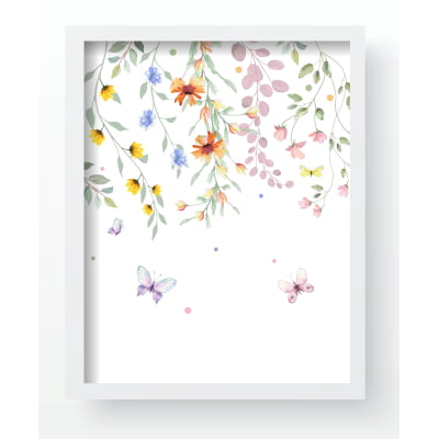 Quadro Decorativo Infantil Floral QD500