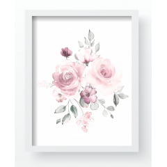 Quadro Decorativo Infantil de parede Floral Rosas