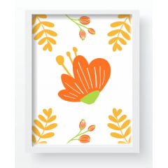 Quadro Decorativo Infantil de parede Floral com Flores Lúdicas