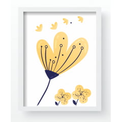 Quadro Decorativo Floral Menina 