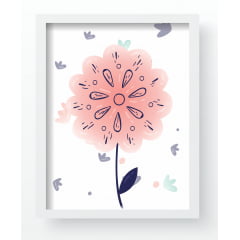 Quadro Decorativo Floral Menina 