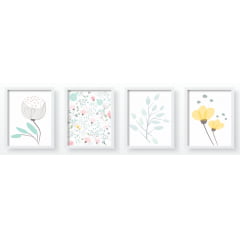 Quadro Decorativo Infantil Floral Menina - QD73