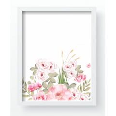 Quadro Decorativo Infantil de parede Menina Floral