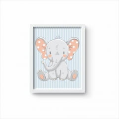 Quadro Decorativo Infantil Safari Azul Menino