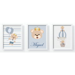 Quadro Decorativo Infantil de parede Ursinho Príncipe