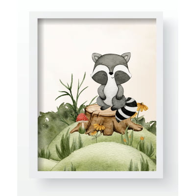 Quadro Decorativo Infantil Safari Bosque Q374