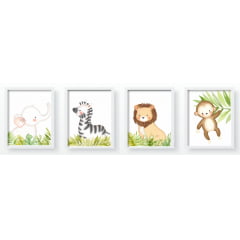 Quadro Decorativo Infantil Safari Floresta