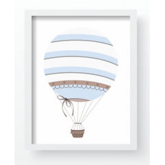 Quadro Decorativo Infantil de parede Ursinho Aviador e Balonista