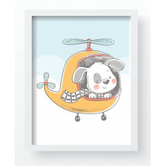 Quadro Decorativo Infantil Ursinho Elefantinho Helicóptero Papel de parede  infantil, Enxovais para Bebê, Kits Berço, Kit Cama, faixa decorativa, régua do crescimento, quadros decorativos infantil.