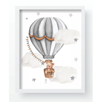 Quadro Decorativo Infantil Ursinho nas núvens QD447