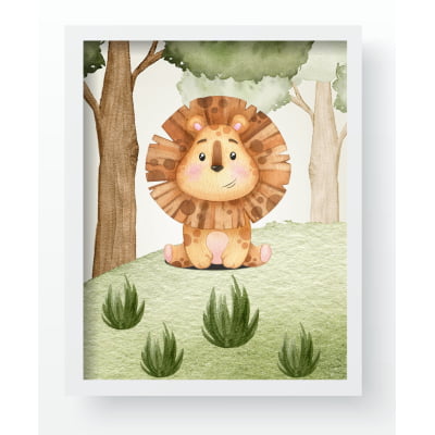 Quadros Decorativo Safari Animais Florestinha Infantil Qd479