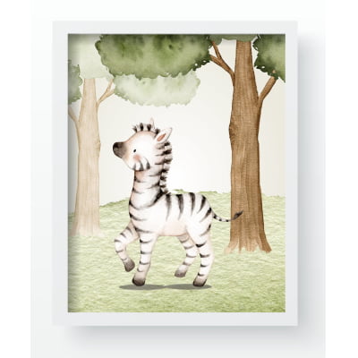 Quadros Decorativo Safari Animais Florestinha Infantil Qd479