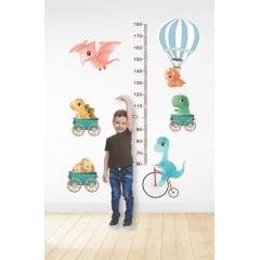 Adesivo Régua De Crescimento Infantil Dinossauro Bicicleta Papel de parede  infantil, Enxovais para Bebê, Kits Berço, Kit Cama, faixa decorativa, régua do crescimento, quadros decorativos infantil.