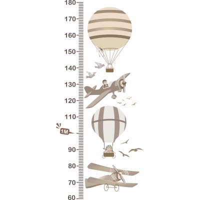 Régua do Crescimento Infantil Aviões e Balões