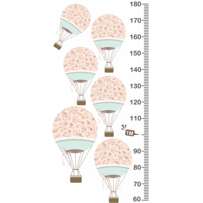 Régua De Crescimento Infantil Balao Floral - RG09 Papel de parede  infantil, Enxovais para Bebê, Kits Berço, Kit Cama, faixa decorativa, régua do crescimento, quadros decorativos infantil.