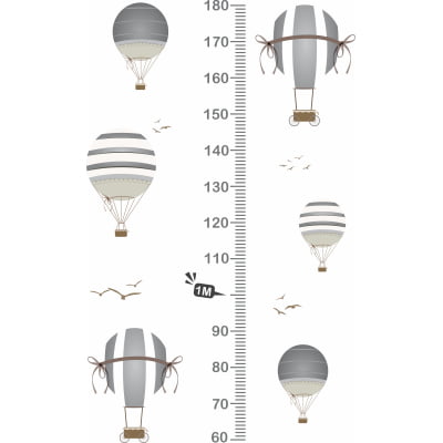 Régua do Crescimento Infantil Balões Aviador