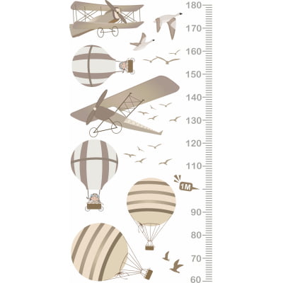 Régua do Crescimento Balões e Aviador