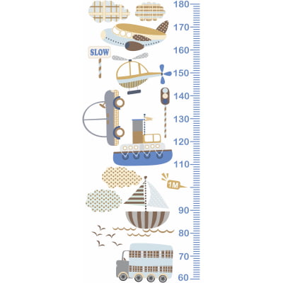 Regua medidora Aviões E carrinhos