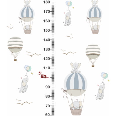 Régua do Crescimento Infantil Elefantinhos Baloeiros