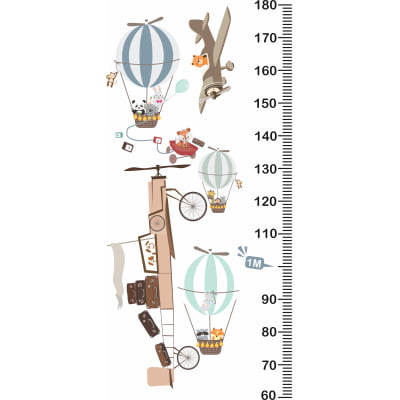 Régua do Crescimento Infantil Safari com Aviões